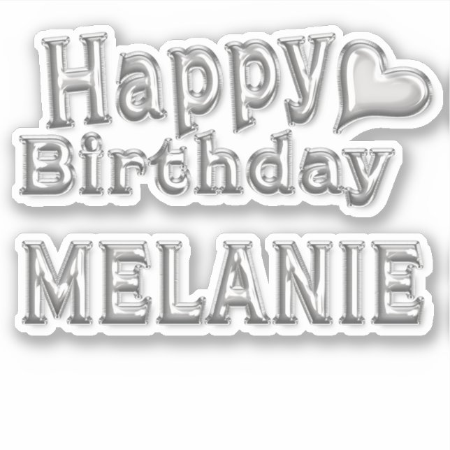 Melanie Happy Birthday Autocollants (Devant)