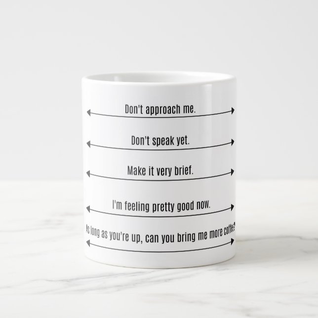 Mélanie Mug Jumbo noir et blanc (Devant)