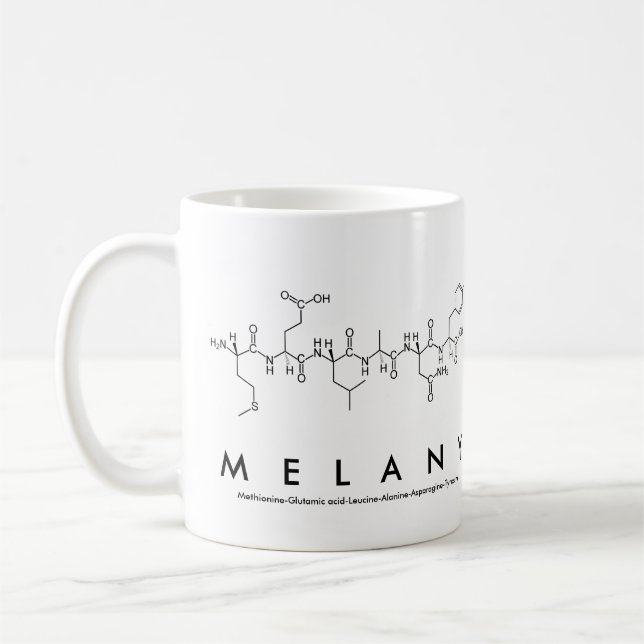 Mélanie nom peptide mug (Gauche)