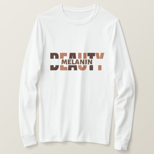 Melanin Beauté Black History Mois T-shirt (Design devant)