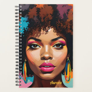 Melanin Femme avec Afro - Pop Art Inspiré