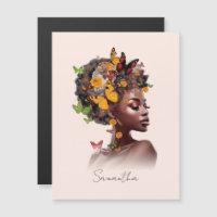 Melanin Magic : cheveux afro et papillon coloré