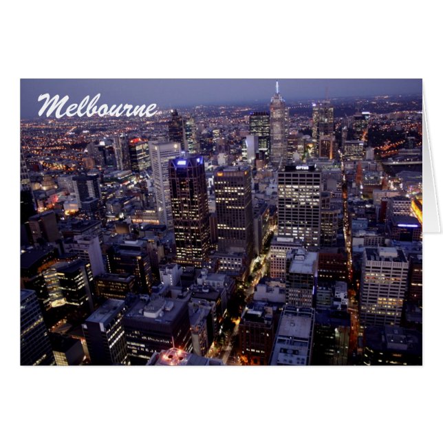 Melbourne Victoria Australie carte de construction (Devant horizontal)