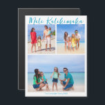 Mele Kalikimaka 3 Photo Beach Magnet de Noël<br><div class="desc">Chic personnalisable plage famille photo collage carte magnétique de Noël avec vos photos tropicales préférées au soleil et une lettre à l'intérieur. Ajoutez 3 de vos souvenirs préférés de vos vacances sur l'île à la côte à l'avant et un à l'arrière. Une belle carte magnétique côtière de vacances avec un...</div>