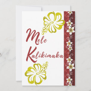 Mele Kalikimaka avec la carte de voeux Golden Hibi