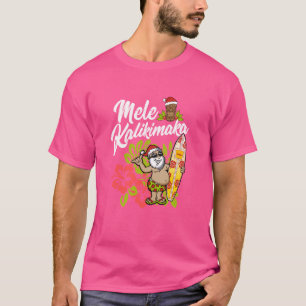 Mele Kalikimaka Cadeaux de T-shirt hawaïens de Noë