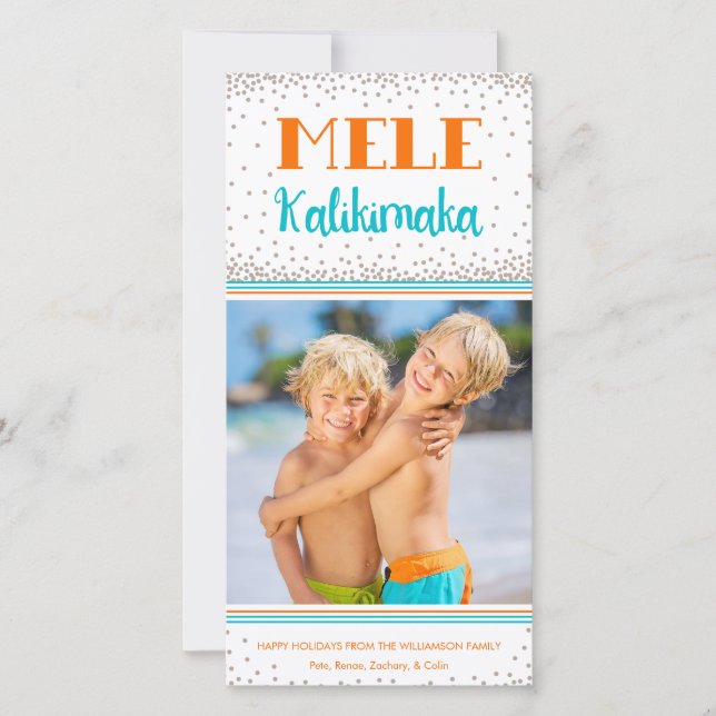 Mele Kalikimaka Carte photo de vacances (Devant)