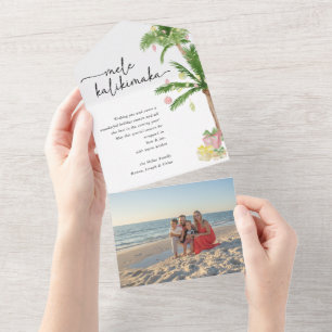 mele kalikimaka Carte photo plié de noël