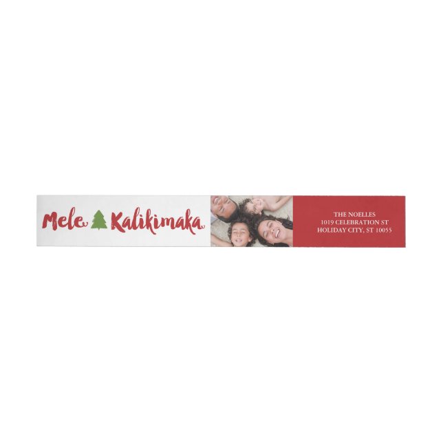 Mele Kalikimaka Étiquettes de adresse de photos de (Individuel)