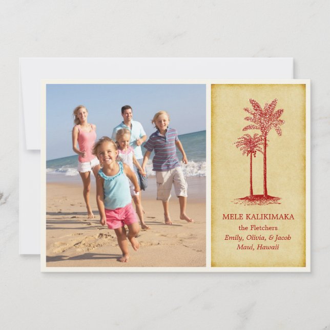 Mele Kalikimaka Hawaii Cartes de Noël (Devant)