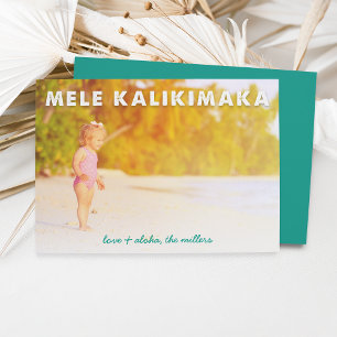 Mele Kalikimaka Hawaiian Holiday Carte photo