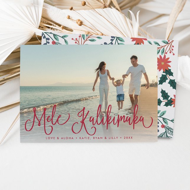 Mele Kalikimaka | Hawaiian Holiday Carte photo (Créateur téléchargé)