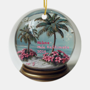 Mele Kalikimaka Ornement personnalisé hawaïen