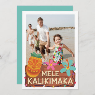 Mele Kalikimaka Photo Carte de Noël hawaïenne