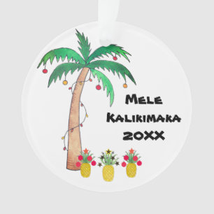 Mele Kalikimaka Photo Palm Tree Island Noël