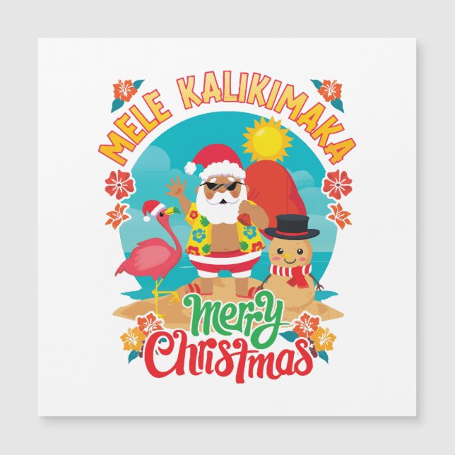 Mele Kalikimaka pour un joyeux Noël hawaïen (Devant)