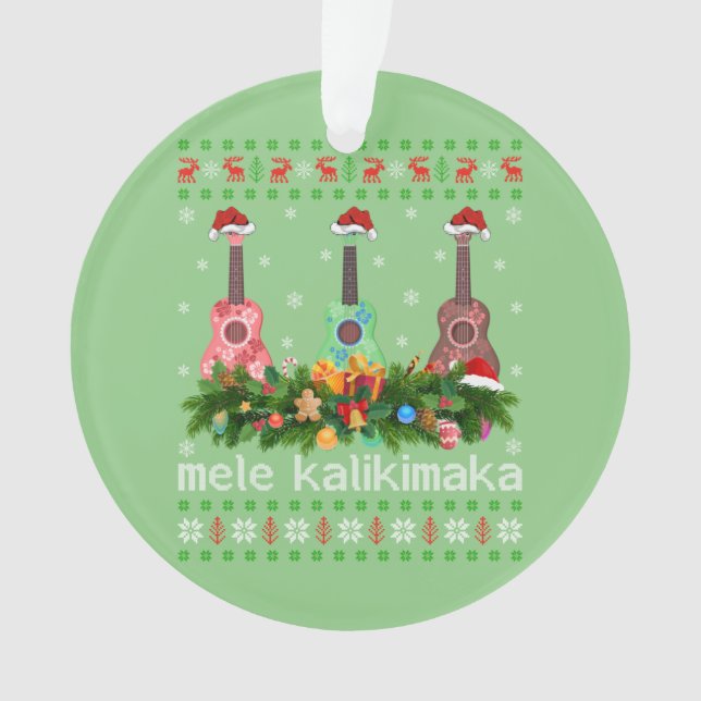 Mele Kalikimaka Ukulele Guitare Cadeau Ukulele (devant)