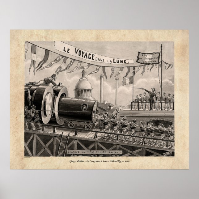 Méliès Le Voyage dans la Lune Tableau 5 Poster (Devant)