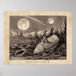 Méliès Voyage dans la Lune Tableau 10 Poster<br><div class="desc">One of a series of prints reproducing Georges Méliès original storyboards from his groundbreaking 1902 film  Le Voyage dans la Lune .</div>