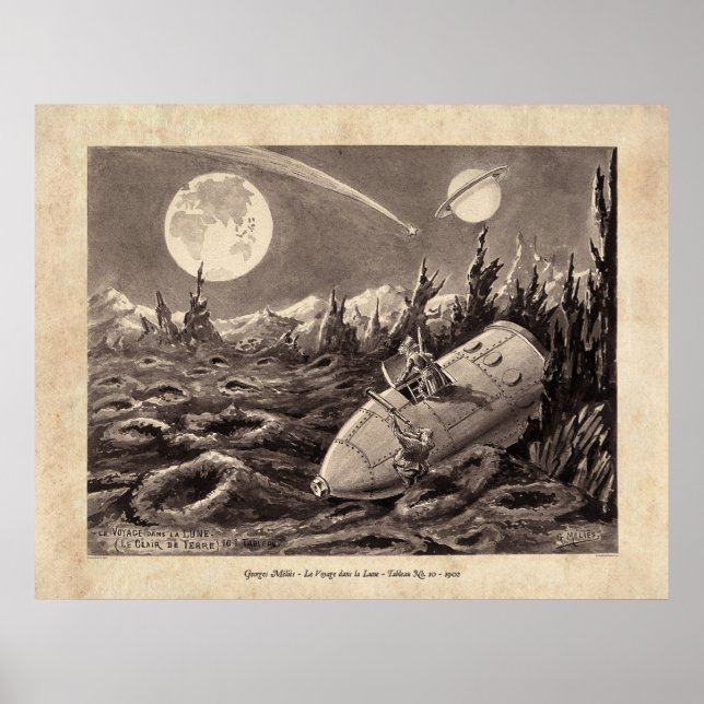 Méliès Voyage dans la Lune Tableau 10 Poster  (Devant)