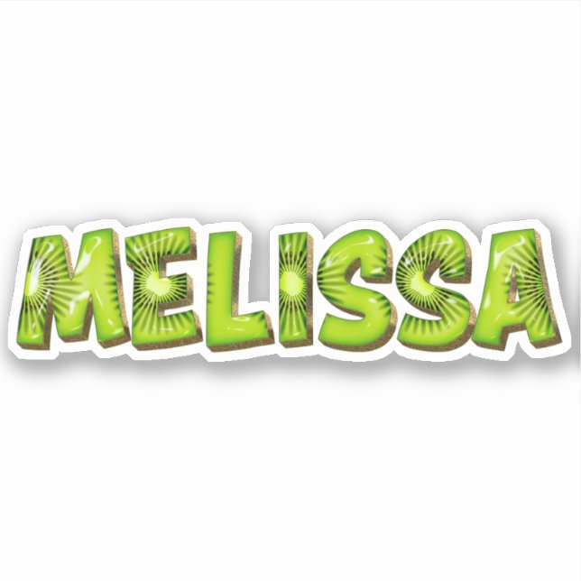 Melissa Nom Kiwi Design Autocollants Autocollants (Devant)