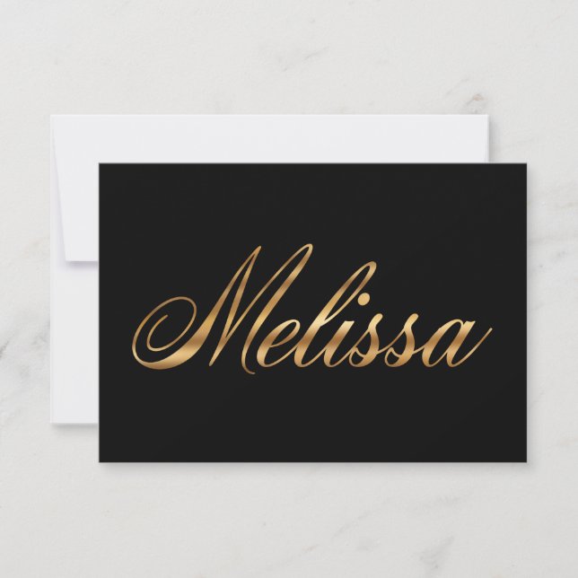 Melissa or Design Lettering Carte (Devant)