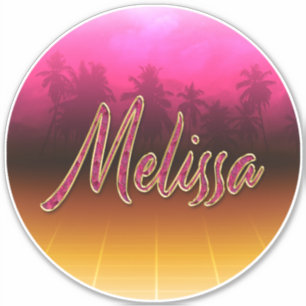 Melissa Prénom Golden Pink Autocollants