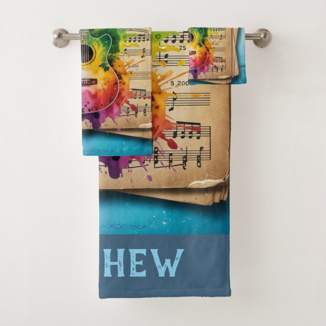 Mélodie colorée : Guitare peinte sur musique Vinta (En situation)