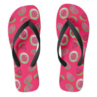 Mélodie d'été : Tongs aquarelle pastèque