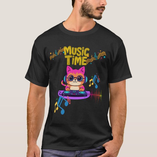 "Melody Cat - Joli T-shirt Piano Kitty" 🎹 🐱 (Devant)