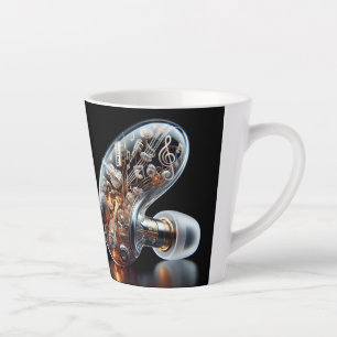 Melody in Motion Latte Mug - Surreal Music Lover