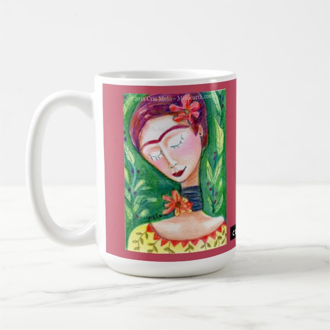 meloearth frida kahlo dans la tasse de café vert (Gauche)