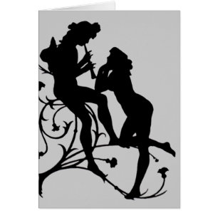 Mélomanes de couples de silhouette