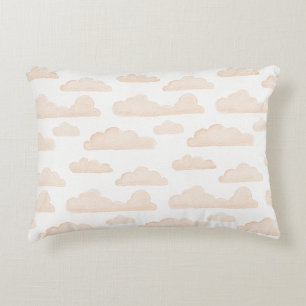 Melon Dreamtime Aquarelle Nuages Accent Coussin