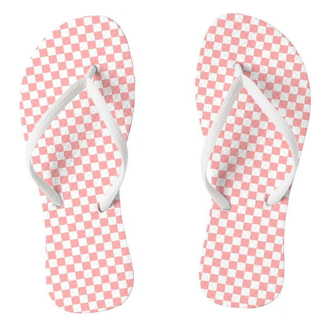 Melon et À damiers tongs blancs (Semelle)