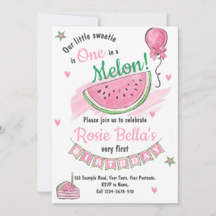 Melon Theme Anniversaire Invitation