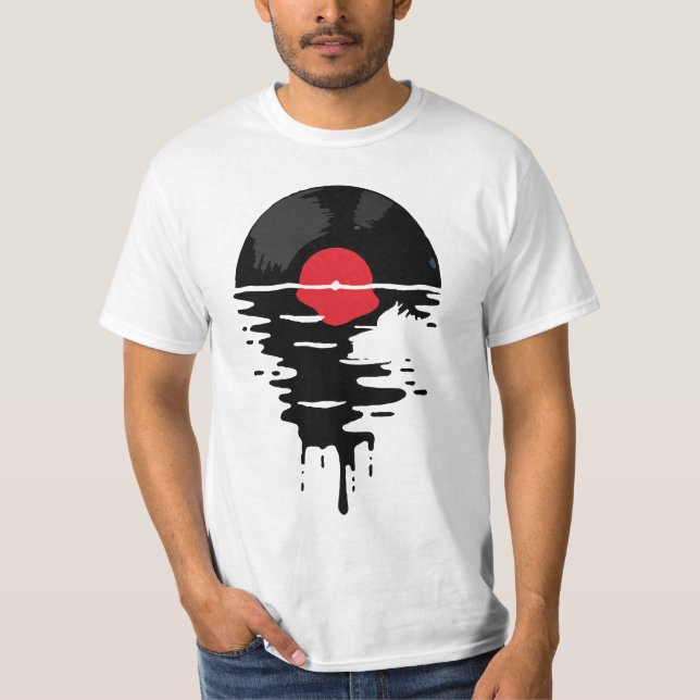Melting Driting Cool Record : DJ Music T-Shirt (Devant)