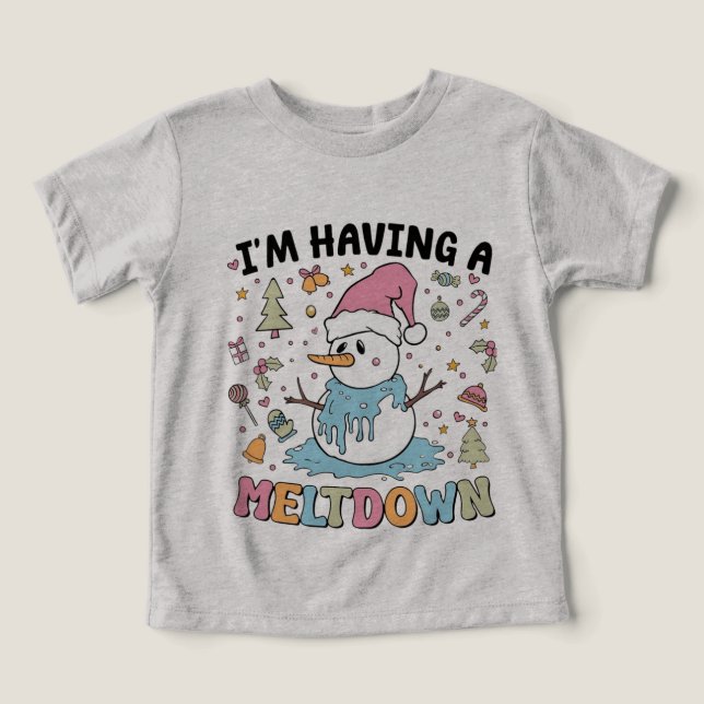 Melting Snowman Humour de vacances (Design Recto)