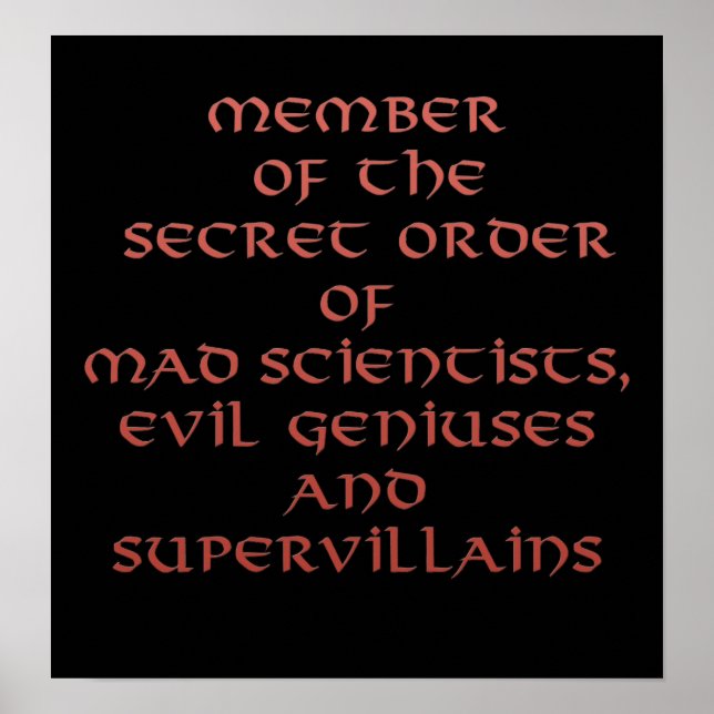 Membre de l'Ordre Secret Imprimés & Affiches (Devant)