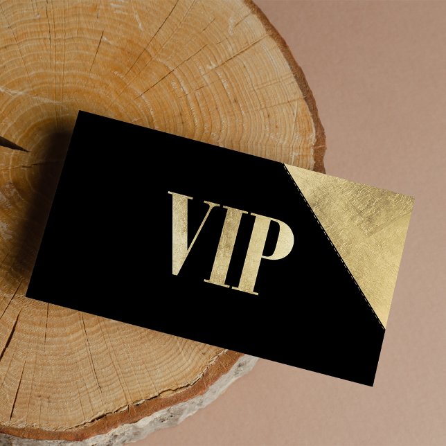 Membre du club de carte VIP en or noir géométrique (Geometric black gold glam VIP)