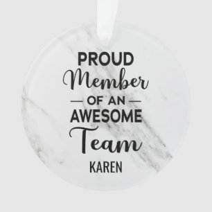 Membre fier d'une équipe géniale, Nom personnalisé