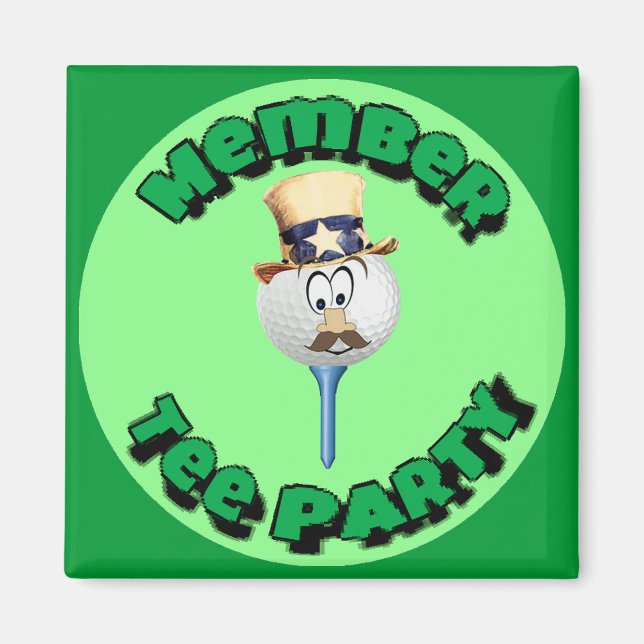 "Membre, Tee Party" - Stickers, Boutons et Magnets (Devant)