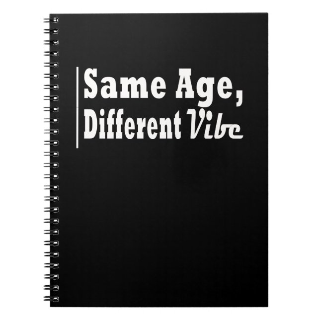 Même âge, Carnet Vibe différent (Devant)