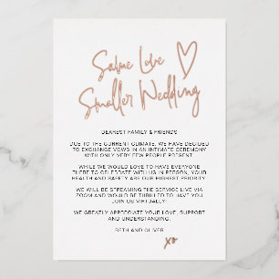 Même Amour Mariage plus petit Faire-part réel Foil