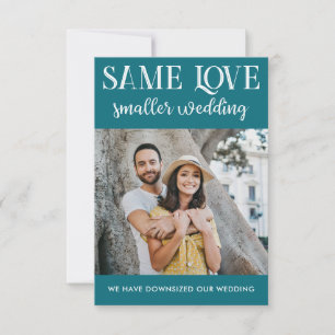 Même amour mariage plus petit réduit à l'essentiel