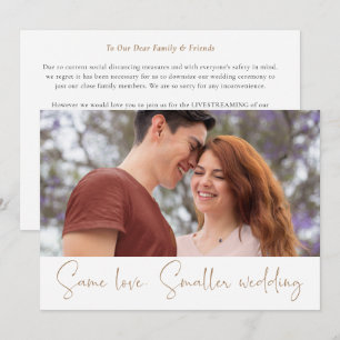 Même Amour Petit Mariage Photo Script Gold Blanc