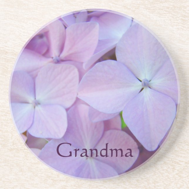 Mémé boit dessous de verre en grès Hydrangeas (Devant)