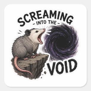 Mème de Possum qui hurle Autocollant de dessin ani