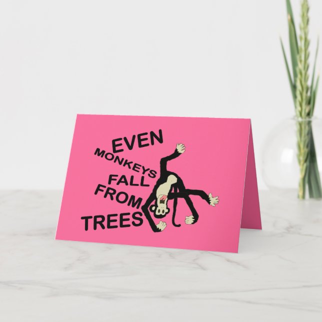 Même les singes drôle "Je suis désolé" Carte de vo (Devant)