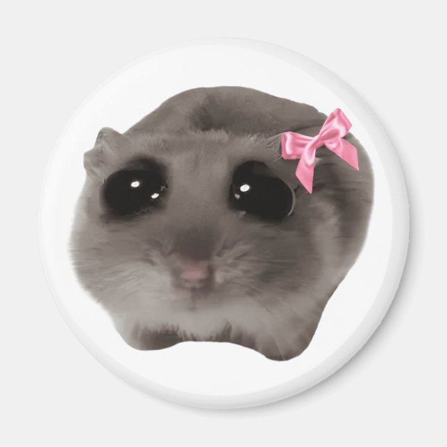 Mème Magnet Coquette Sad Hamster (Devant)
